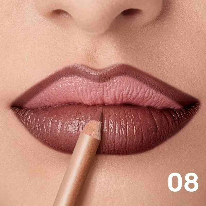 Lápis delineador labial fosco nude de longa duração à prova d'água à prova de manchas contorno preciso fórmula cremosa suave — image 25
