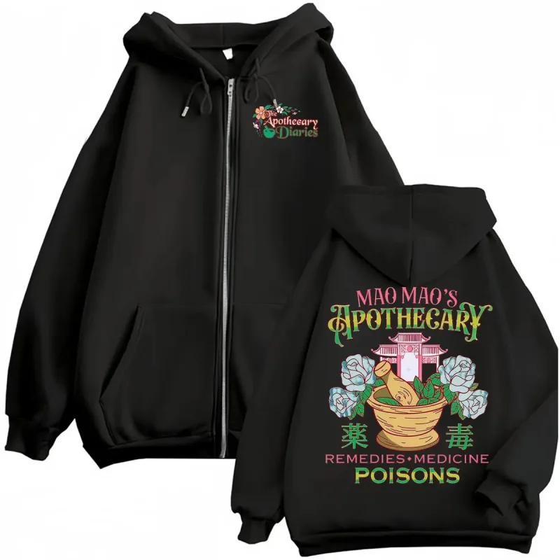 Maomao The Apothecary Diaries Anime Cartoon Sweatshirts Jacket Coats Men Women Fashion Kawaii Harajuku Zipper Hoodies Streetwear — image 1