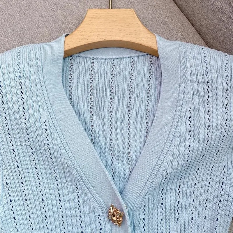 YuooMuoo marca de moda de una pieza de punto Maxi Vestido de mujer elegante con cuello en V con volantes cintura delgada ceñido al cuerpo suéter Vestido de fiesta