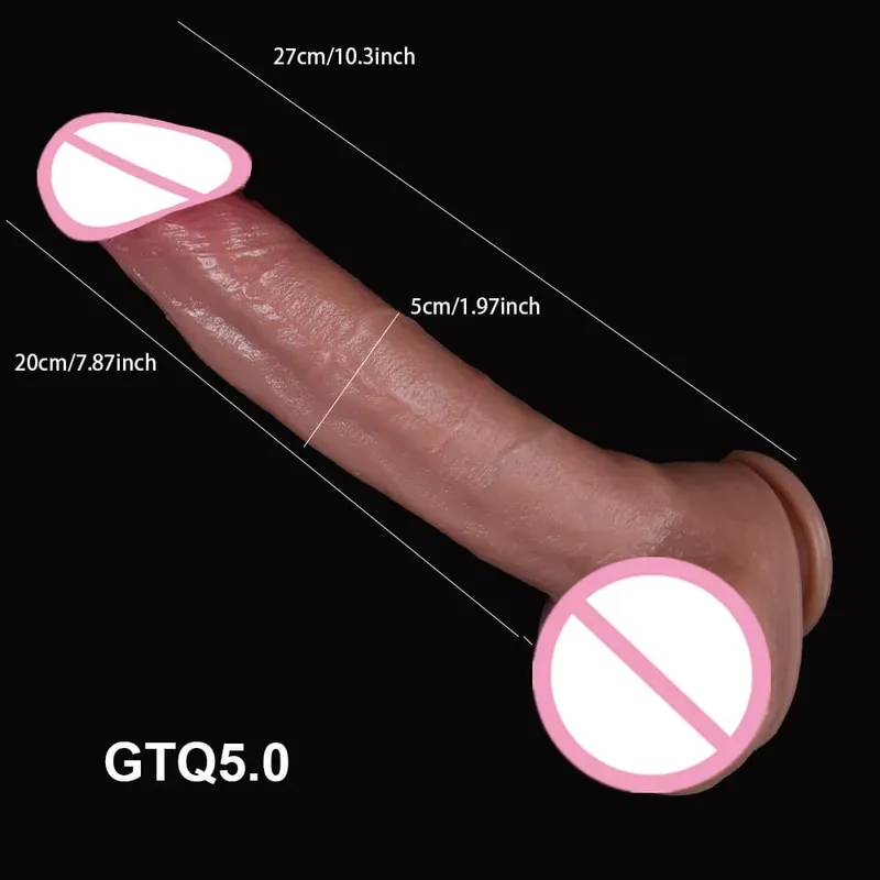 Ruddy Glans Erect Dildo Blød Hud Stor Penis Billig Kvindelig Masturbator Voksen Strapon Sugekop Analsex legetøj til Kvinder Massager — image 8
