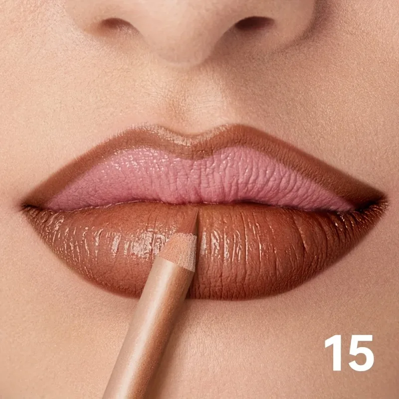 Lápis delineador labial fosco nude de longa duração à prova d'água à prova de manchas contorno preciso fórmula cremosa suave — image 20