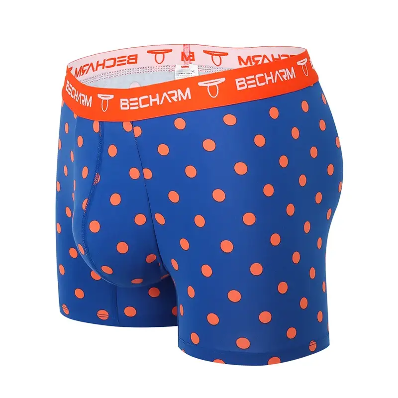 Nova calcinha masculina boxers shorts laranja e roxo tamanho grande conjunto de cuecas masculinas boxer homem sexy roupas curtas — image 1