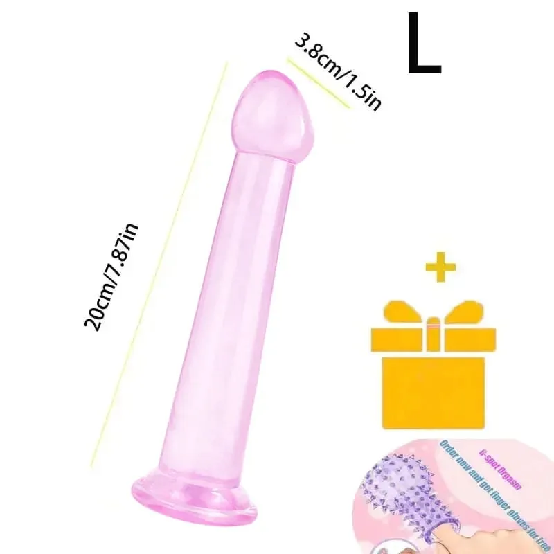 Transparent Realistic Dildo Strong Suction Cup No Vibrator Women Masturbator Anal Realistic Dick Sex Toys For Women Sex Shop 18