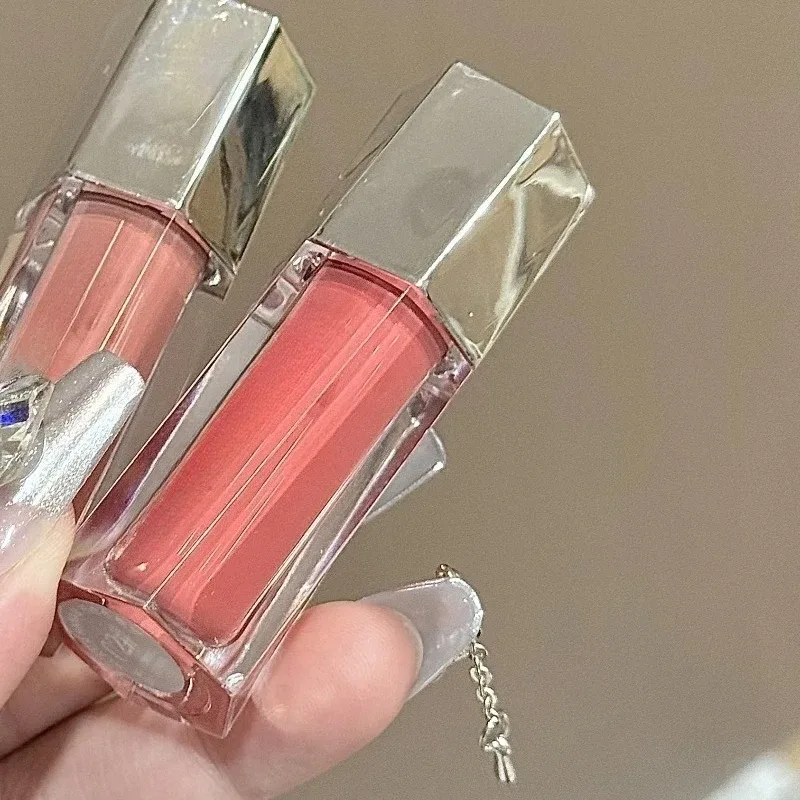 Ice Transparent Brown Lip Gloss Moisturizing Glossy Liquid Lipstick Water Light Glass Mirror Lip Glaze Long-lasting Beauty Lips — image 5