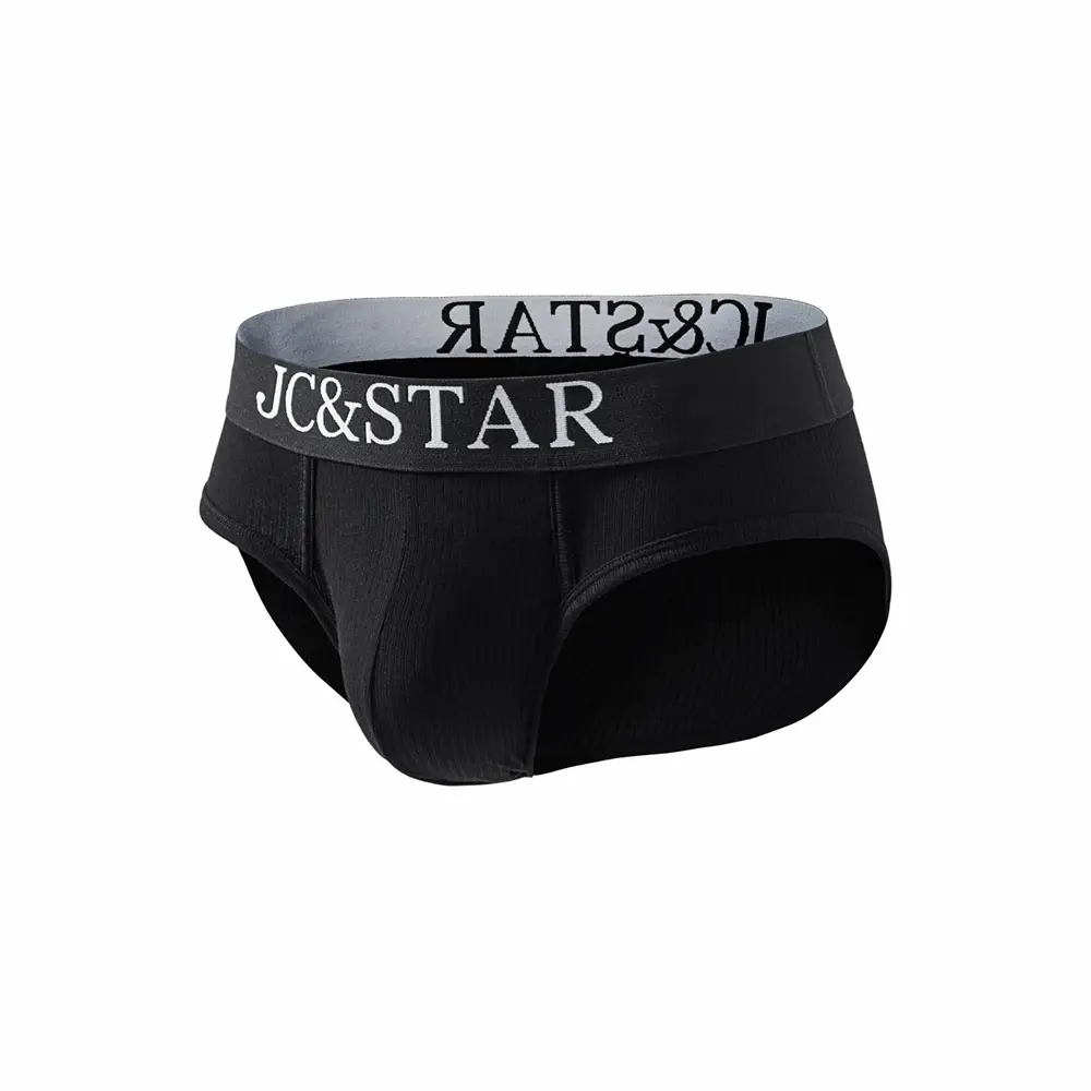 Slip intimo da uomo sexy dal design atletico dal taglio alto Mutande da uomo in cotone a costine Comfort sportivo Slip bikini da uomo Slip tanga — image 13