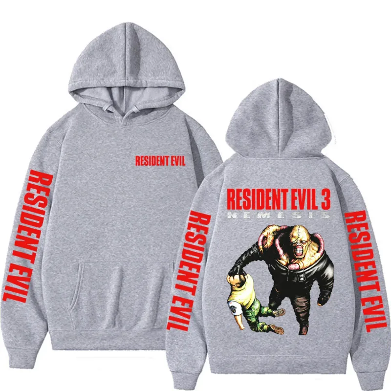 Retro 90s Nemesis Resident Evil Requiem Hoodies Men Women Fashion Classic Long Sleeve Sweatshirts Bodywarmer Oversized Hoodie — image 6