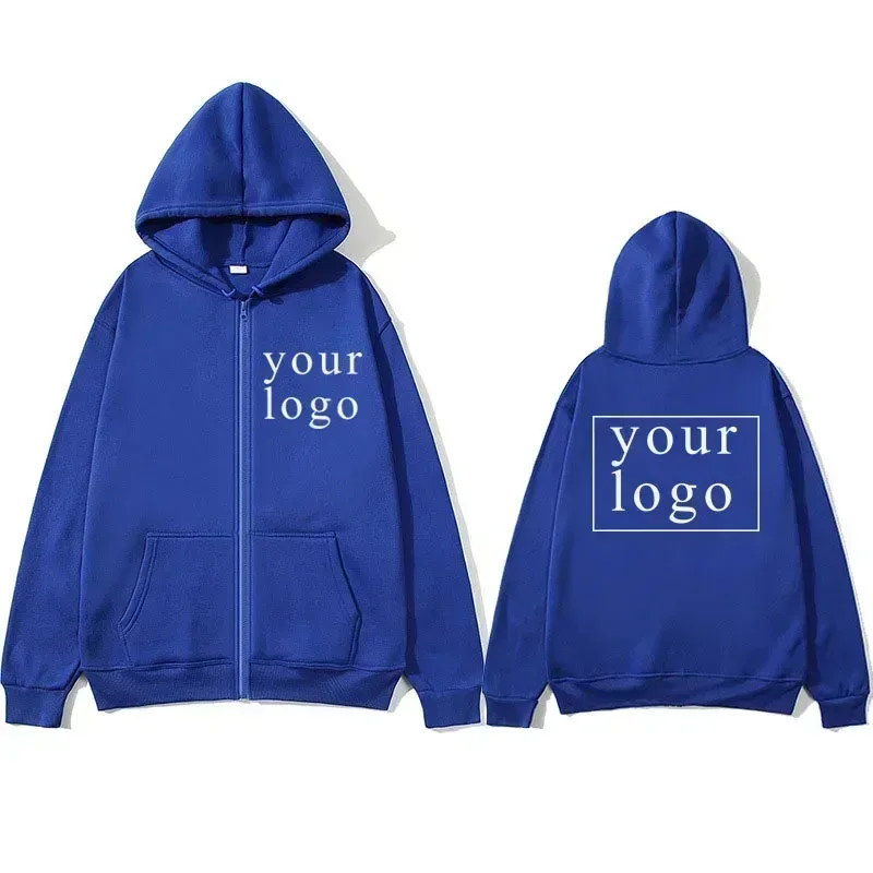 Lelaki Wanita Baharu DIY Zip kardigan hoodie 2025 Fesyen Baharu Rekaan Sendiri Logo Jenama/Gambar Tersuai Diperibadikan Di Mana-mana