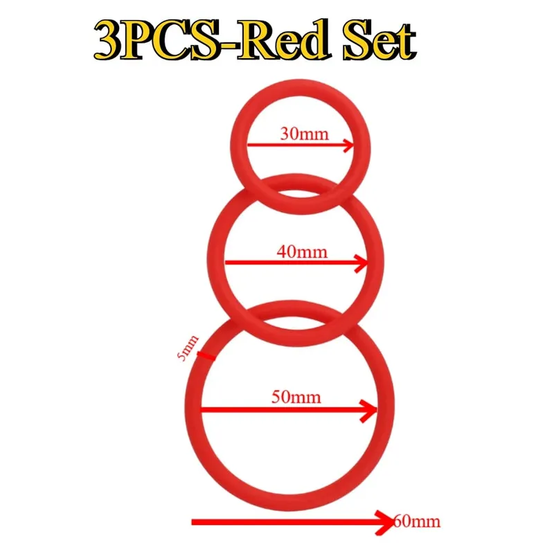 1/3pcs Soft Silicone Penis Locking Rings Sex Toys For Adult Men Delay Ejaculation Beginners Long Lasting Cock Ring for Male 18+ — image 14