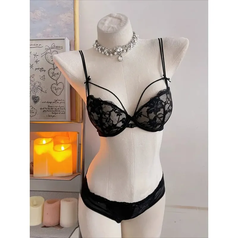 Womens Beauty Back Lace Bra Front Closure Design No Underwire Thin Straps Breathable Lingerie For Small Bust 32-38 Casual Wear — image 6