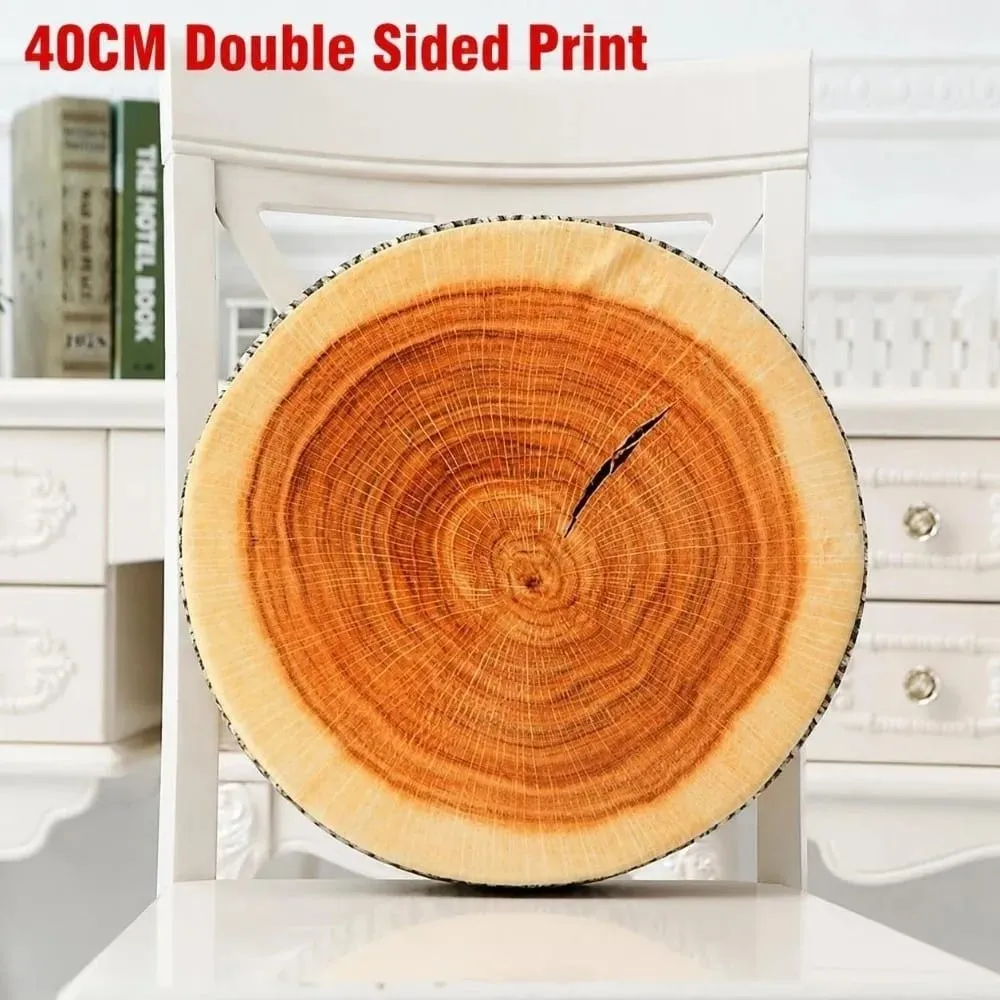 Cute Round Fruit Pillow Fruit Slice Print Plush Fabric Seat Cushion Stuffed Inner Simulation Plush Pillow Sofa Decor