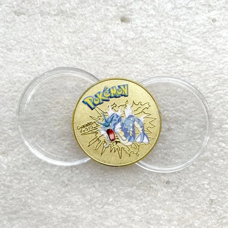Pokemon złote monety Pikachu Anime pamiątkowa moneta Charizard złota okrągła metalowa moneta zabawki — image 17