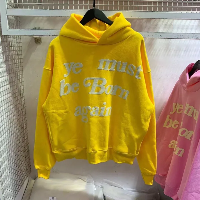 23FW Classic Foam Logo Ye Must Be Born Again Felpa con cappuccio Uomo Donna Migliore qualità Oversize Kanye West CPFM.XYZ Felpe Multicolor — image 18