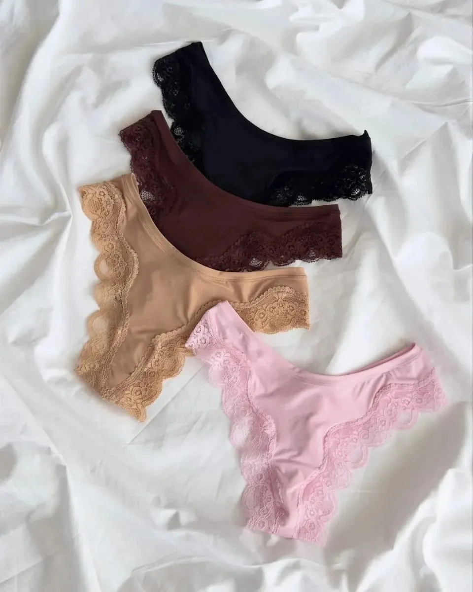 Conjunto de Sujetador de encaje bonito para mujer, combinación libre, sujetadores con Correa ajustable y bragas de cintura baja, conjuntos de lencería sencillos y elegantes de alta elasticidad — image 5