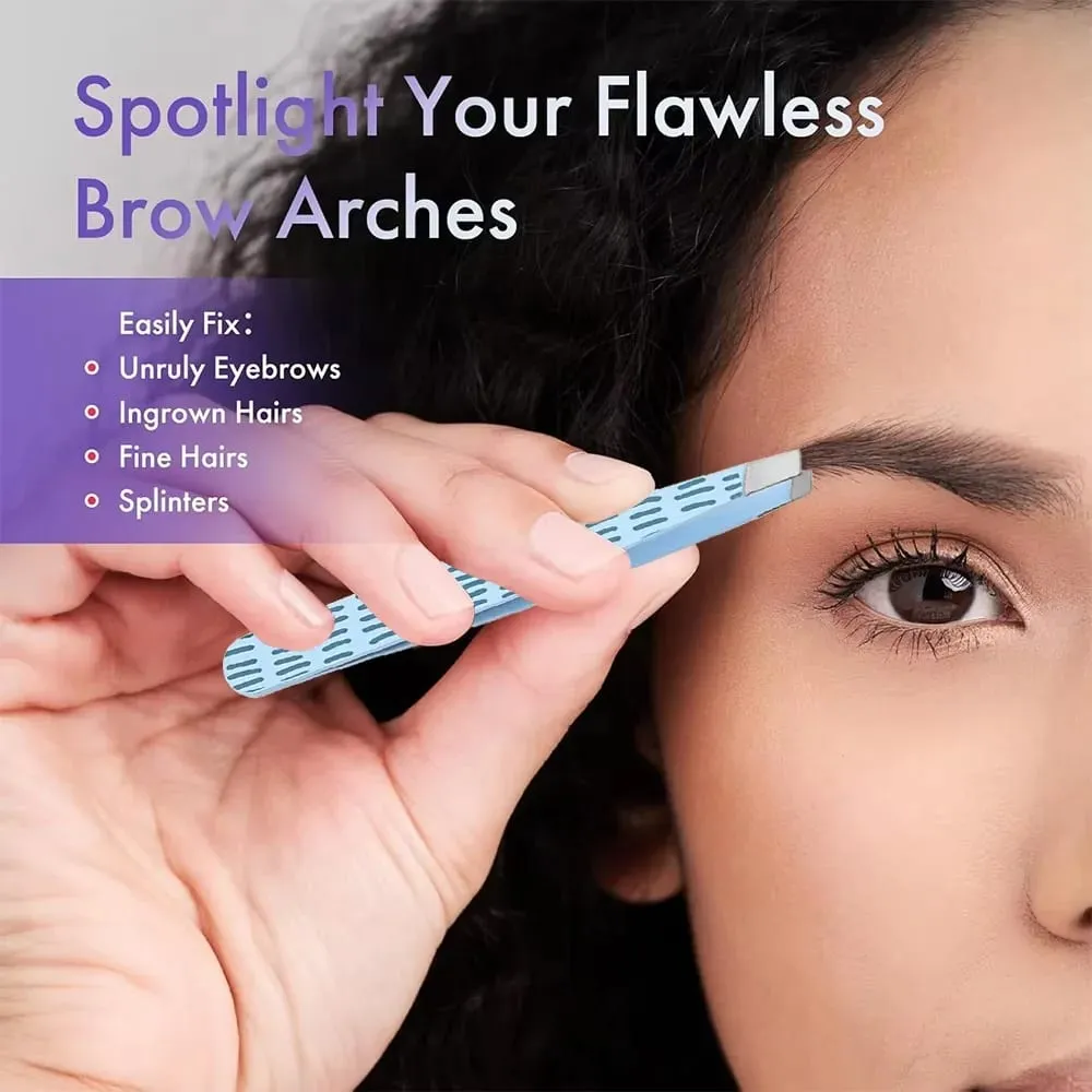1/6pcs Eyebrow Tweezers Professional Stainless Steel Tweezers for Eyebrows Men and Women Beauty Clips Facial Hair Removal Tools — image 4