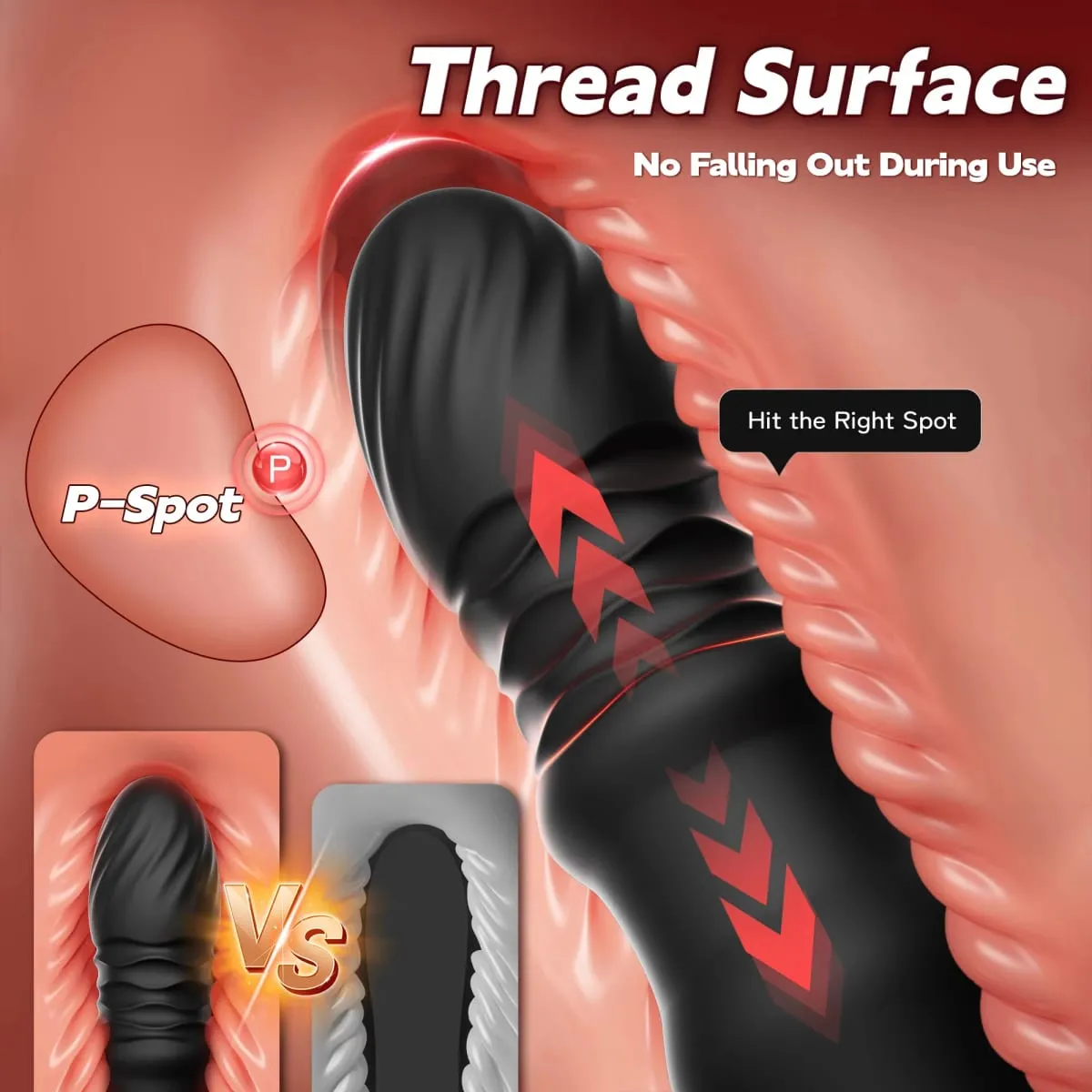 Thrusting Male Prostate Massager Anal Vibrator Remote Control Vibrating Butt Plug na may Suction Cup Sex Toy para sa Mga Lalaki Babae