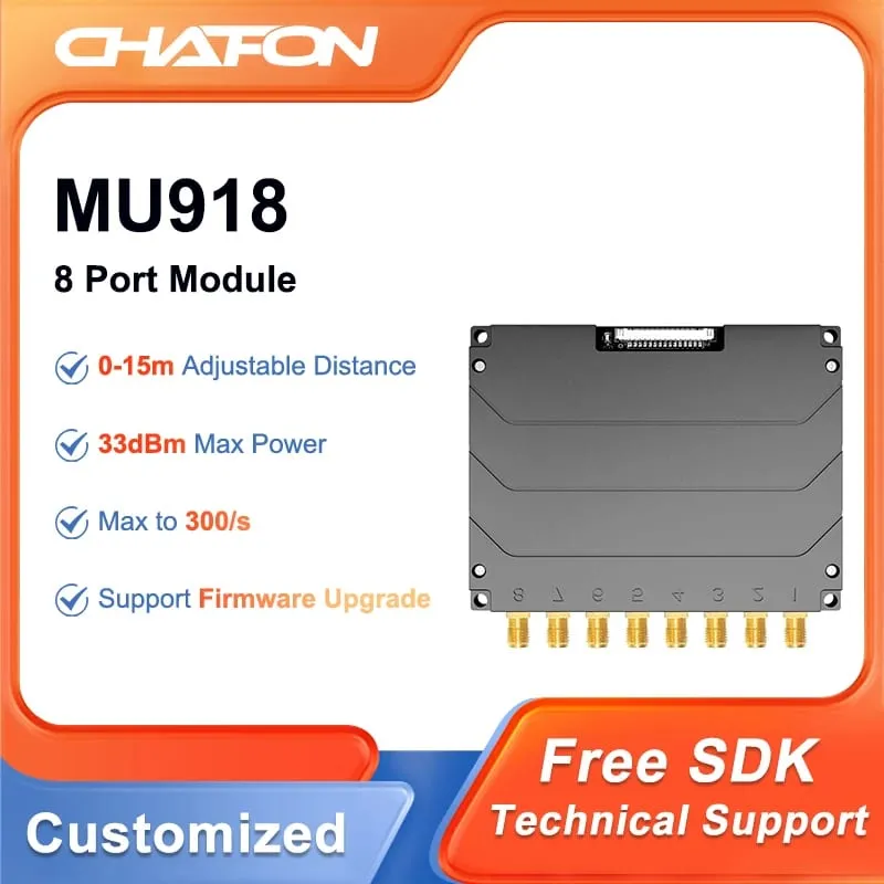 Modul Pembaca UHF Kanan MU918 dengan 8 P