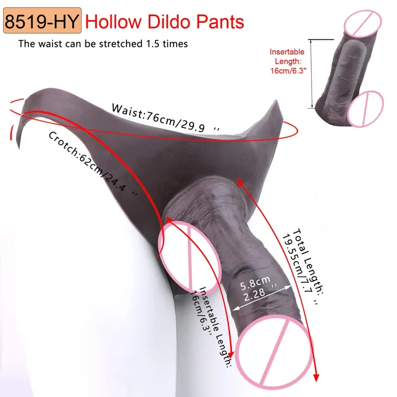 Big Knot Hollow Dildo Pants Adult Men Strap-On Penis Sleeve насадка на член Underwear For Couples Sex Pleasure Erotic Goods