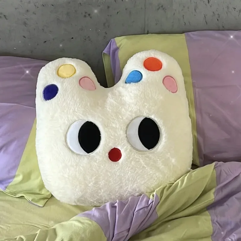 Celebridade feminino flor travesseiro sofá decoração kawaii gato urso almofada animais de pelúcia arco-íris floral aro coelho brinquedo de pelúcia natal — image 15