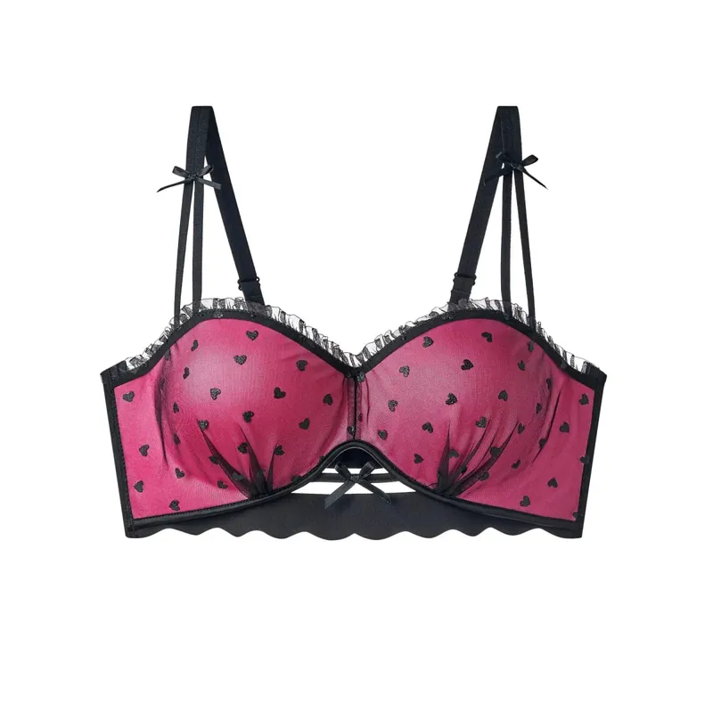 ผู้หญิง 2026 ใหม่ Pure Desire ลูกไม้ฝรั่งเศสครึ่งถ้วย Bra หน้าอกขนาดเล็ก Push Up Anti Sag Comfort สวมใส่ทุกวันสุภาพสตรีชุดชั้นใน Brassiere — image 9