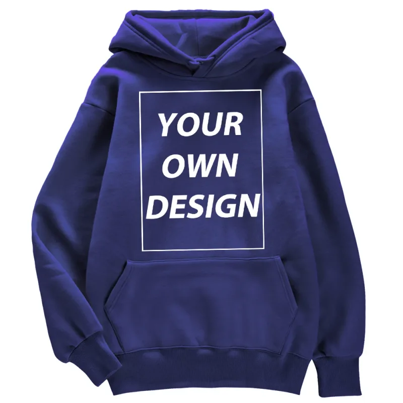 Cetakan DIY Tersuai Lelaki Wanita Hoodies Musim Gugur Musim Sejuk Kasual Pullover Klasik Pakaian Jalanan Selesa Mudah Pakaian Sukan Lembut Hangat