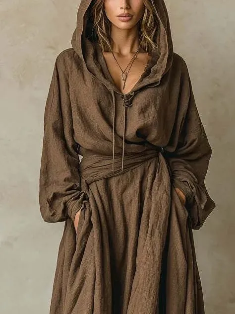 Robe de soirée en coton et Polyester imprimé pour femmes, col en V, coupe ample, ceinture, Maxi, taille portefeuille, Style Boho, longue