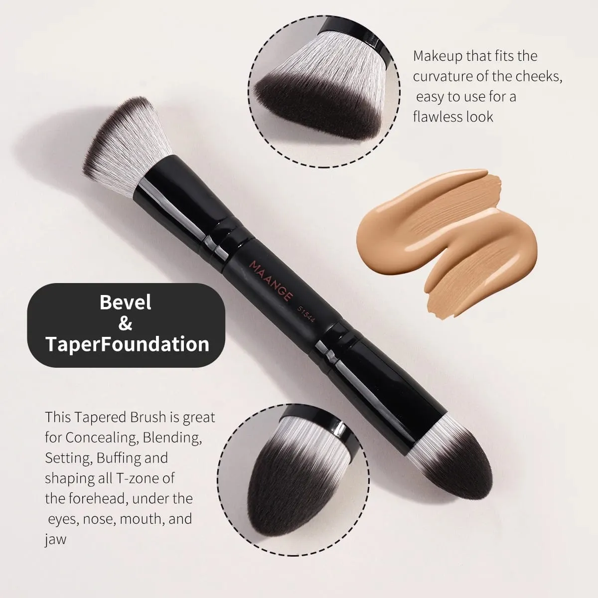 4 шт., набор двусторонних кистей для макияжа с коробкой, тональная основа, пудра, скрывающие румяна для теней для век, базовая кисть для начинающих, путешествия — image 3