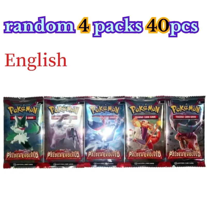 zábava 40 kusů Pokemon Card Pack 4 sady Sun Moon Violet 151 Angličtina Sběratelské karty Sběratelské hračky Halloween Dárek Fantasy Sci-Fi — image 26