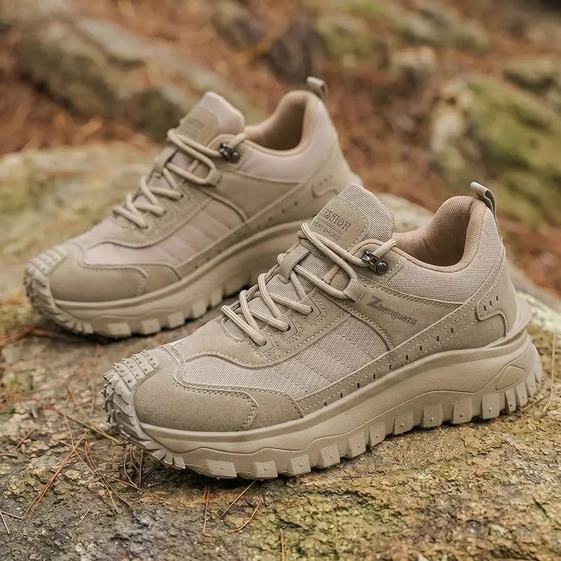 Autumn New High-Top Plus Size Casual Sports Shoes Outdoor Hiking Boots Comfortable Thick Sole Lightweight Casual Walking Shoes Suitable for All-Season Daily Outdoor Activities Walking And Travel Mountaineering Camping Gear — image 2
