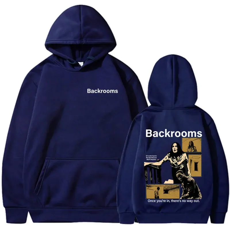 Horror Movie Backrooms Clark Mary Klein Hoodies Men's Women Clothing Casual Oversized Long Sleeves Hooded Sweatshirts Streetwear — image 5