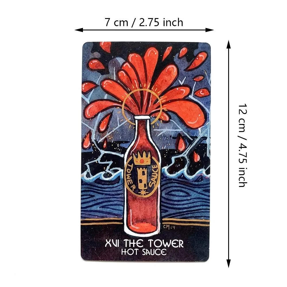 بطاقات التارو ذات الألوان المائية تحت عنوان The Magic Pantry Tarot Deck للطهاة المنزليين وعشاق الطعام بطاقات منقوشة مزدوجة 12*7 سم — image 5