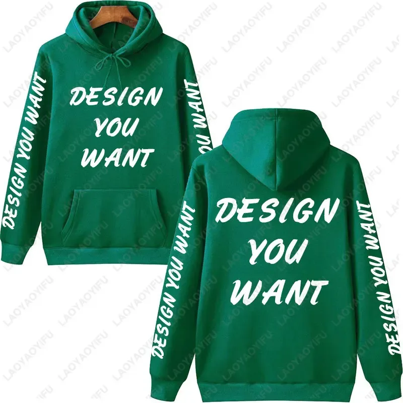 Foto Disesuaikan Hoodie Peribadi Pemanasan Musim Gugur dan Keselesaan Sweatshirt Uniseks Kasual Teks Dicetak Tersuai Fesyen Hoodie DIY
