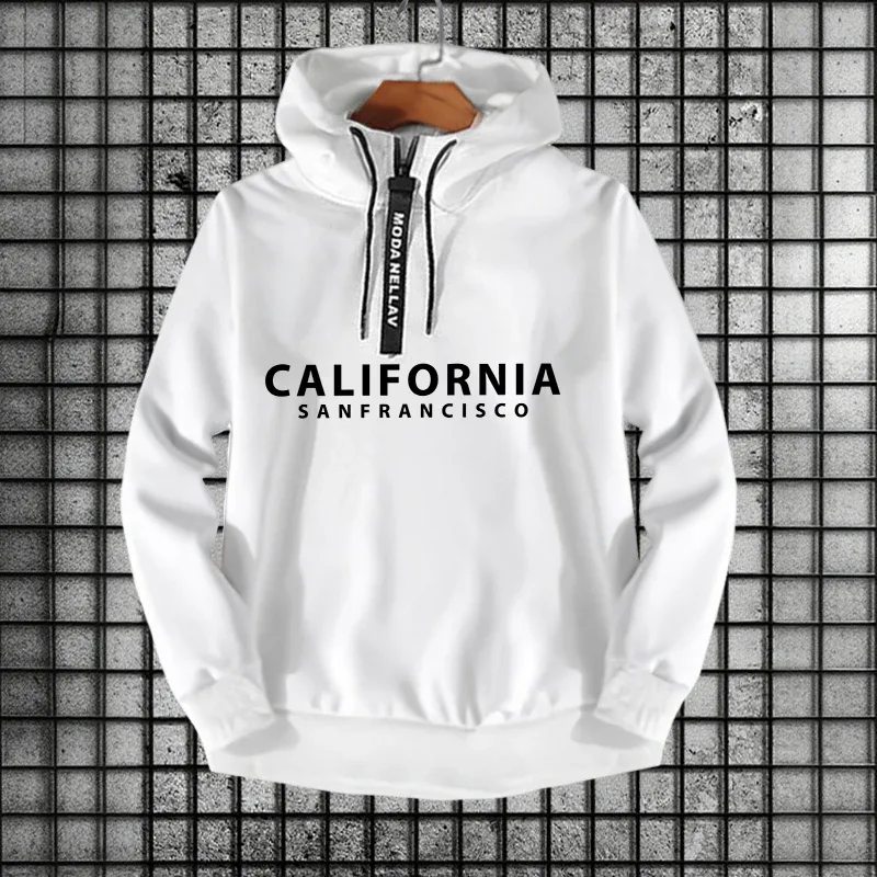2026 New in Half Zipper Hoodie California Hooded Long Sleeve Sweatshirts Autumn Winter Men Women Daily Casual Sports Pullover — image 6