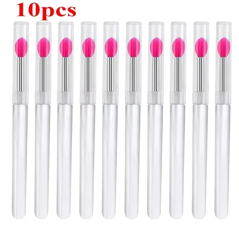 3/5/10PCS Reusable Lip Brush Silicone Lip Mask Applicator Transparent Lipstick Tool For Lip Gloss Eyeshadow Brushes Makeup Tools — image 15