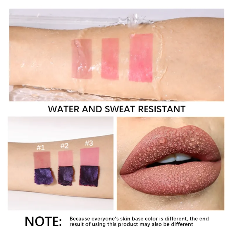 Lakerain conjunto de brilho labial casca e bastão rosa brilho labial resistente à transferência de longa duração à prova d'água brilho labial natural para mulheres — image 5