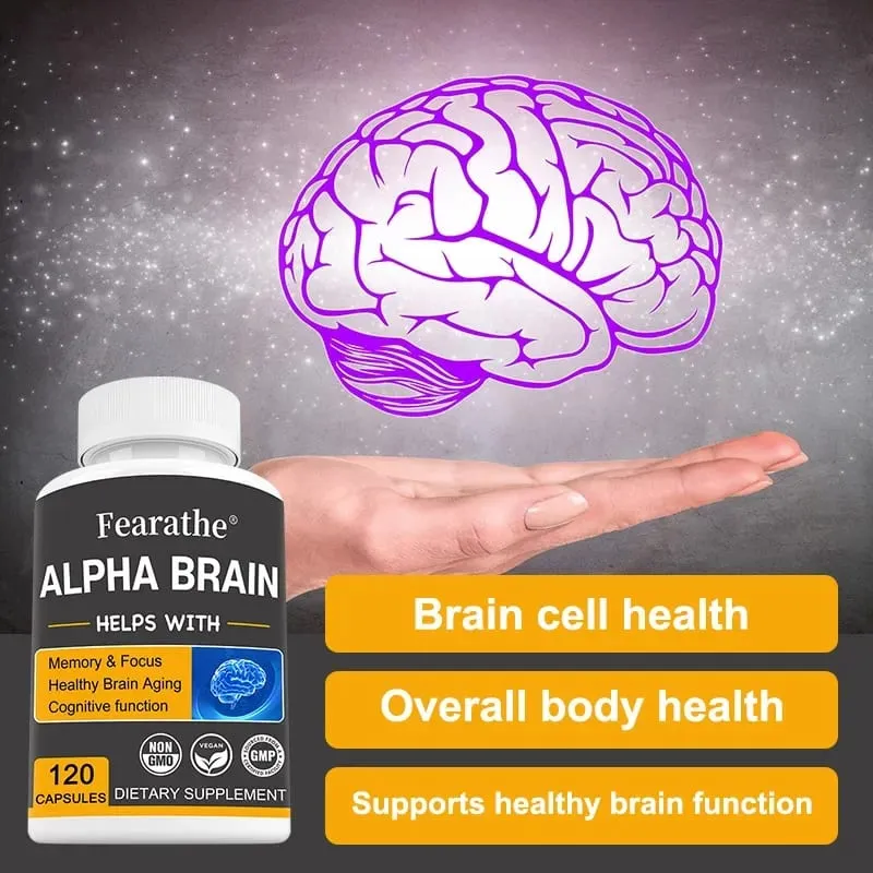 Alpha Brain Nootropics 男性と女性向けの脳サプリメント - ビタミン B6 フォーカス カプセルで記憶力と精神的明晰性と認知力を向上 — image 5