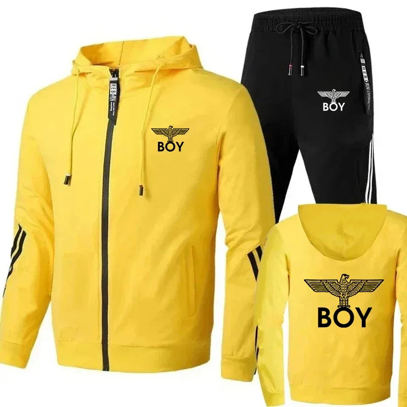 2026BOY Mini Eagle Logo Casual Hooded Sports Set Men's Women's Two-Piece Set Drawstring Pants Streetwear Comfortable Fitness Out — image 7
