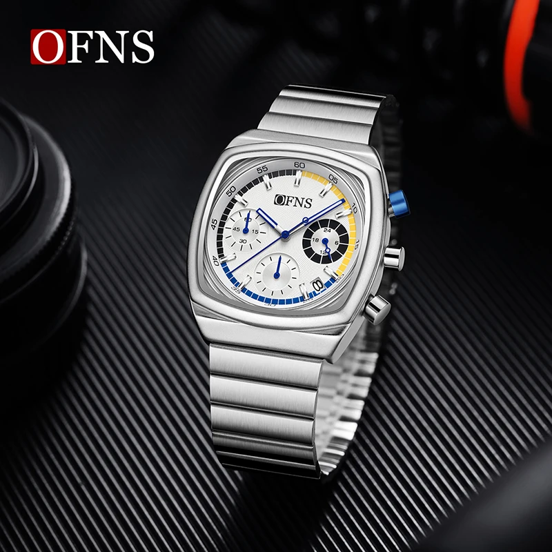 1635 New Fashion Men's Quartz Wristwatch Luminous Calendar Waterproof Steel Strap Casual Sport Watches for Man reloj hombre — image 5