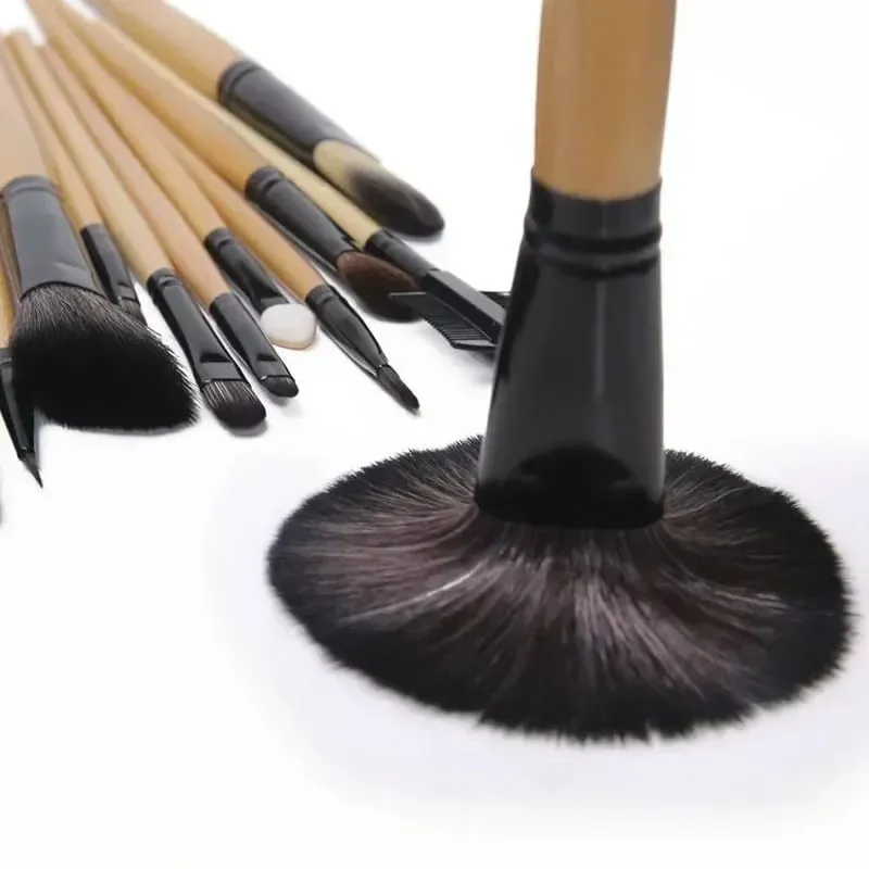 24 pçs conjuntos de pincéis de maquiagem pincéis cosméticos profissionais sobrancelha pó fundação sombras pinceaux compõem ferramentas