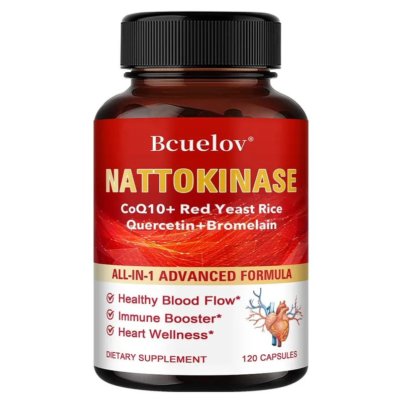 Nattokinase Capsules - Supports Heart and Circulatory Health Helps Maintain Daily Health Provides Energy Non-GMO