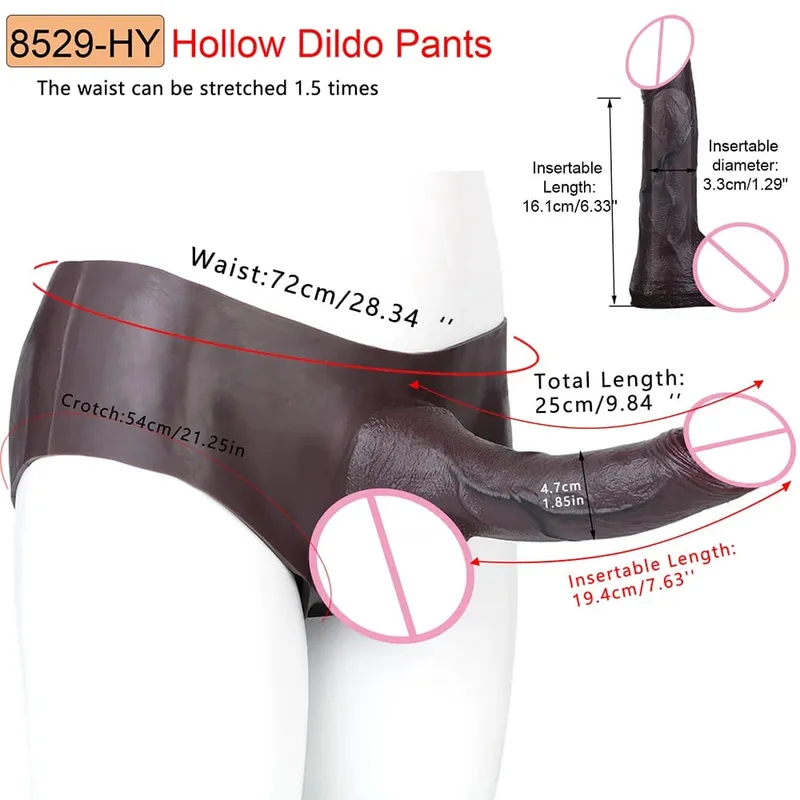 Big Knot Hollow Dildo Pants Adult Men Strap-On Penis Sleeve насадка на член Underwear For Couples Sex Pleasure Erotic Goods