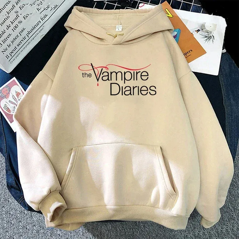 2026 New The Vampire Diaries Print Hoodie Women Men Casual Tops Autumn And Winter Sweatshirts Long Sleeve Harajuku Pullover
