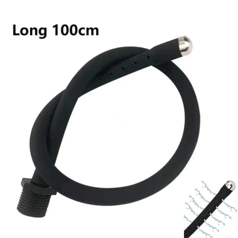 Silicone Long 58cm Anal Beads Plug Dilator Douche Enema Vagina Cleaning Kit Buttplug Syringe Shower Head Gay Sex Toy For Couples — image 9