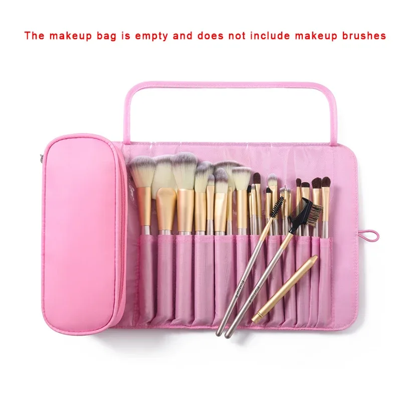 Make-up-Tasche für Damen, Kosmetikpinsel-Tasche, Reise-Organizer, Make-up-Pinsel, Faltwerkzeuge, Rolltaschen, wasserdichter Nylon-Make-up-Koffer — image 9