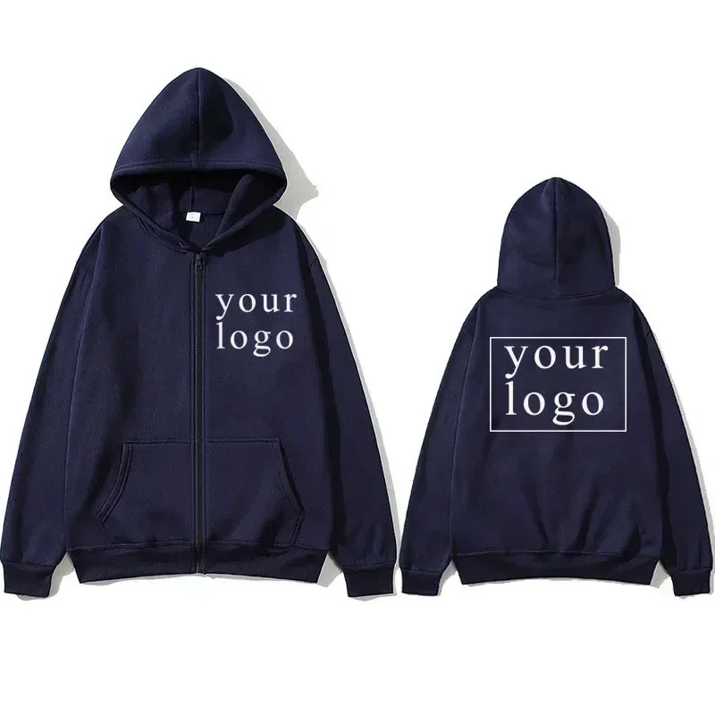 Lelaki Wanita Baharu DIY Zip kardigan hoodie 2025 Fesyen Baharu Rekaan Sendiri Logo Jenama/Gambar Tersuai Diperibadikan Di Mana-mana