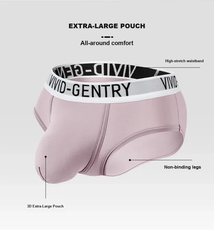 Men's Elastic Ice Silk Underwear Sexy Big U Convex Pouch Briefs Korean Youth Breathable Sports Panties Solid Mid Waist Underpant — image 12