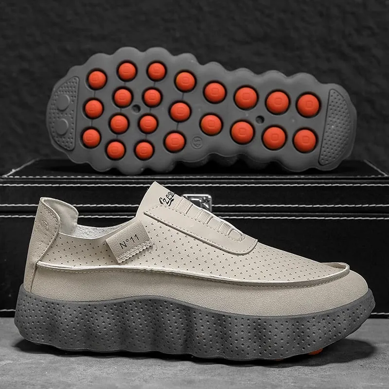 Outdoor Walking Jogging Footwear Sneakers New Casual Shoes Autumn Men Chunky Platform Non Slip Male Breathable Running Shoes — image 2