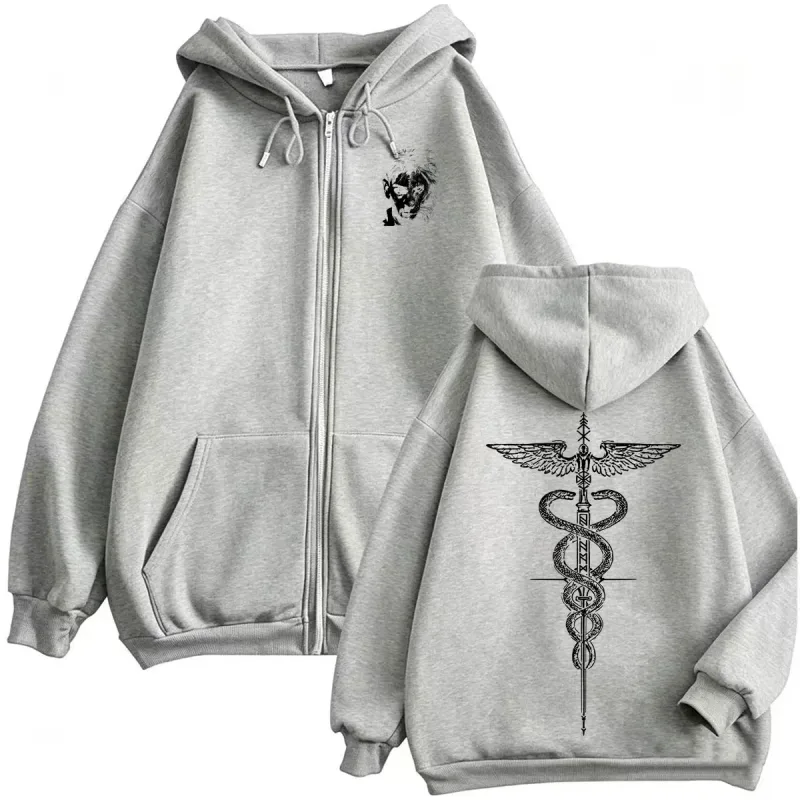 El Matador Ilia Topuria Tattoo Zipper Hoodies Men's Violence Aesthetics Sweatshirt Jacket Coats Fleece Long Sleeve Zip Up Hoodie — image 9