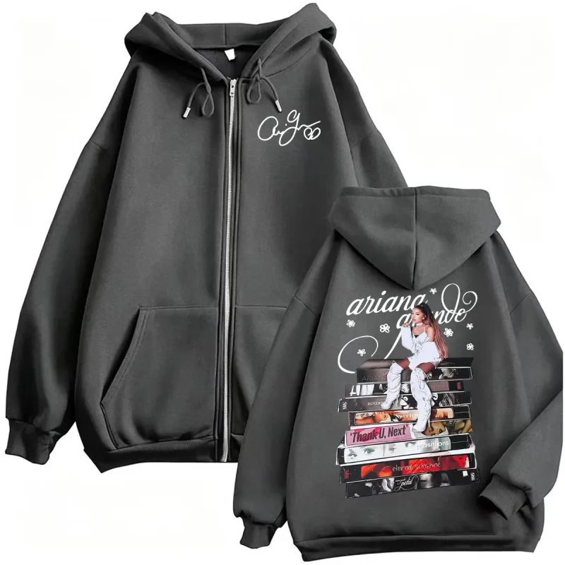Ariana Grande Eternal Sunshine Album Cover Zip Up Hoodies Men Women Harajuku Classic Jacket Sweatshirt Cozy Casual Zipper Hoodie — image 4