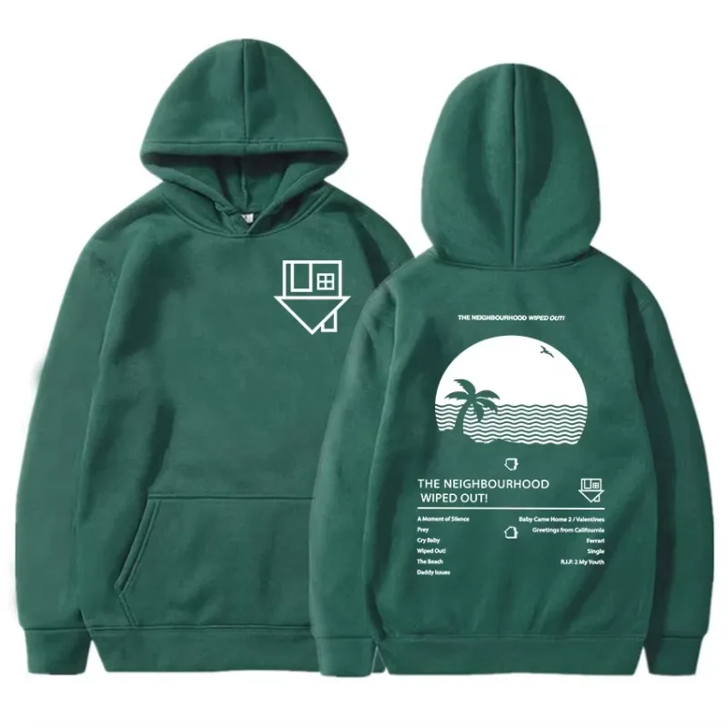 Album Wiped Out Printing Hoodies NBHD The Neighbourhood Band Sweatshirts LongSleeve Hooded Pullovers environmental protection — image 16