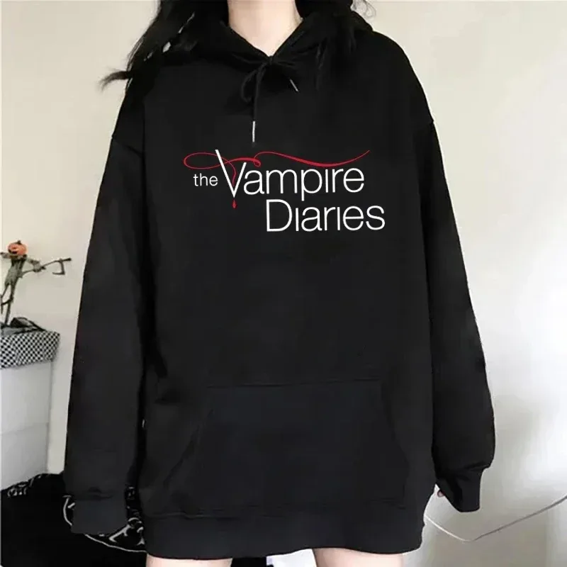 2026 New The Vampire Diaries Print Hoodie Women Men Casual Tops Autumn And Winter Sweatshirts Long Sleeve Harajuku Pullover